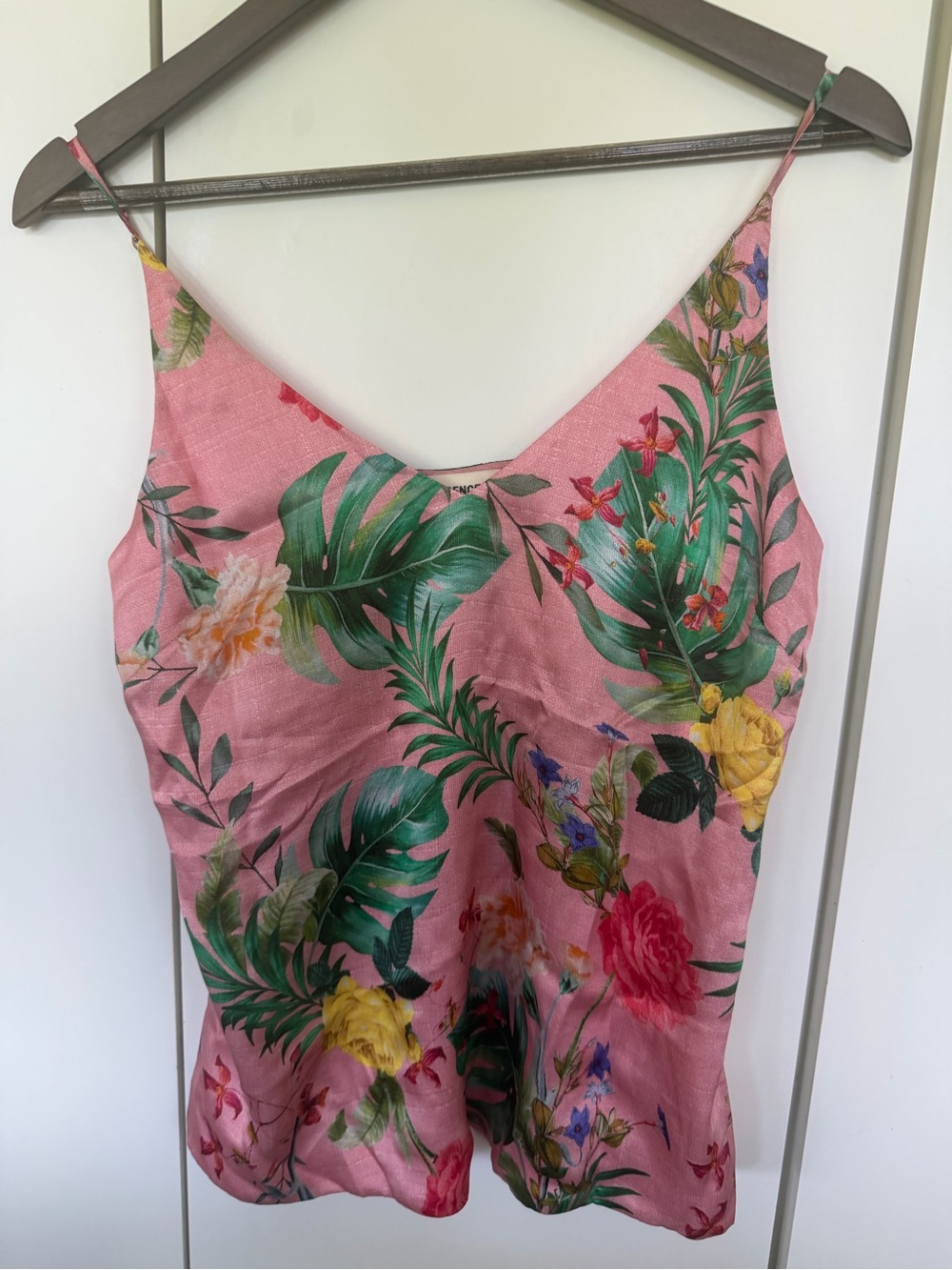 Women’s Pink Floral spaghetti strap top